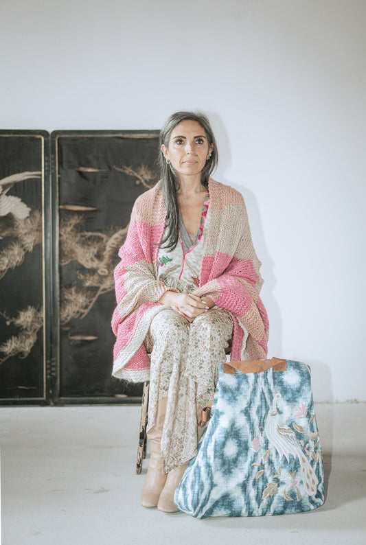 A tye die wax Prayers bag